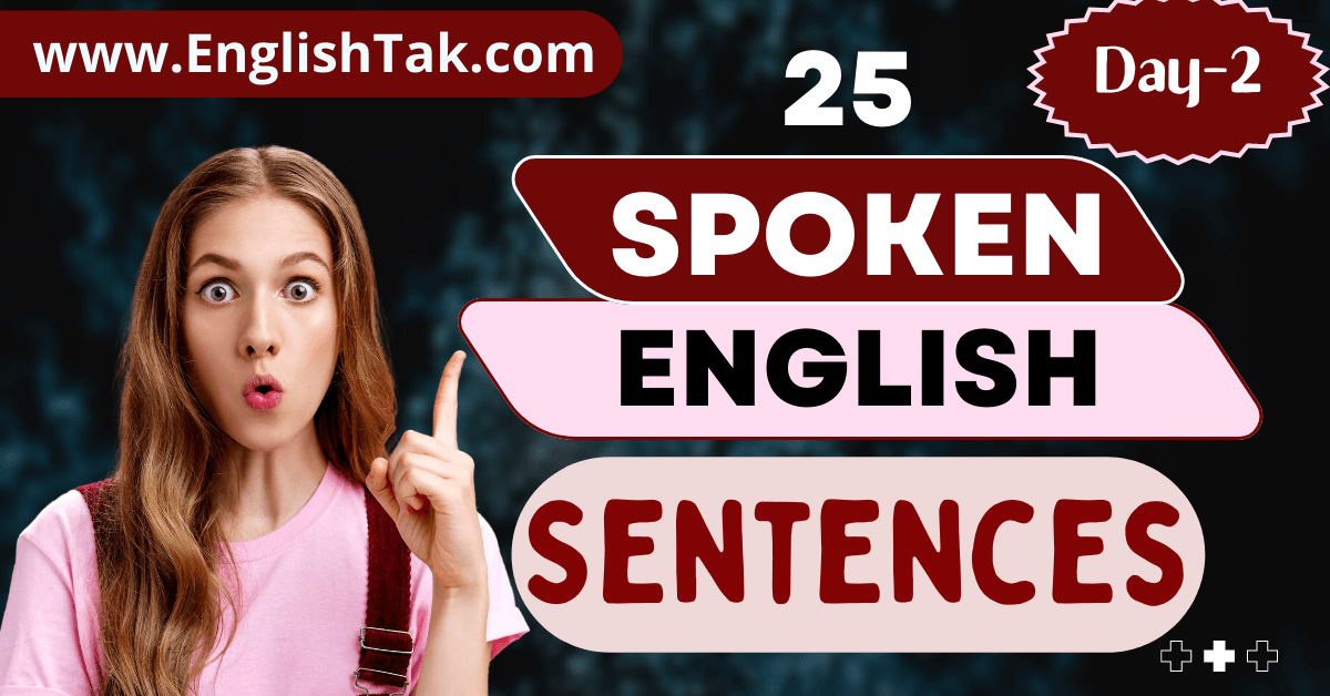 Daily Use English Sentences with Hindi meaning - Day-2