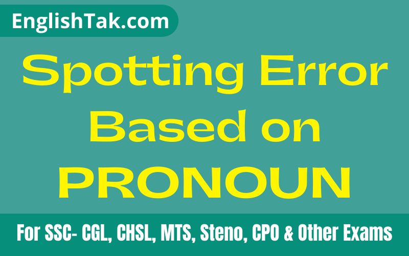 Spotting error based on Pronouns