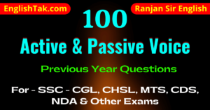 Active Passive Voice Question - SSC Exams