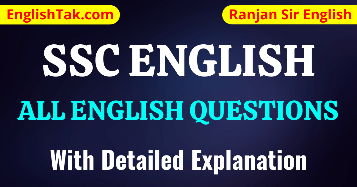 SSC Previous Year English Questions 2020-2021