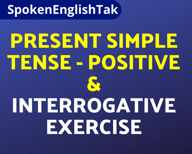 Present Simple Tense - Positive & Interrogative Exercise