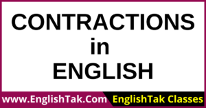 CONTRACTIONS IN ENGLISH