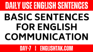 Basic Sentences for English Communication