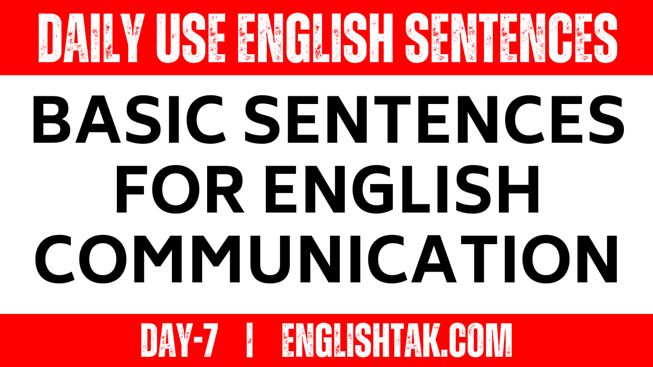 Basic Sentences for English Communication