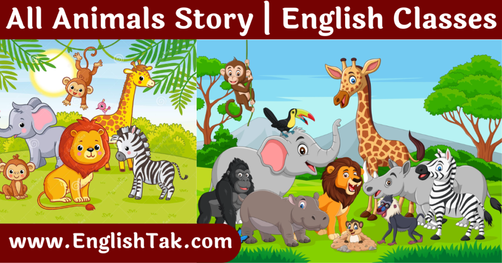 Animals Story in English & Hindi | English Story for Spoken English