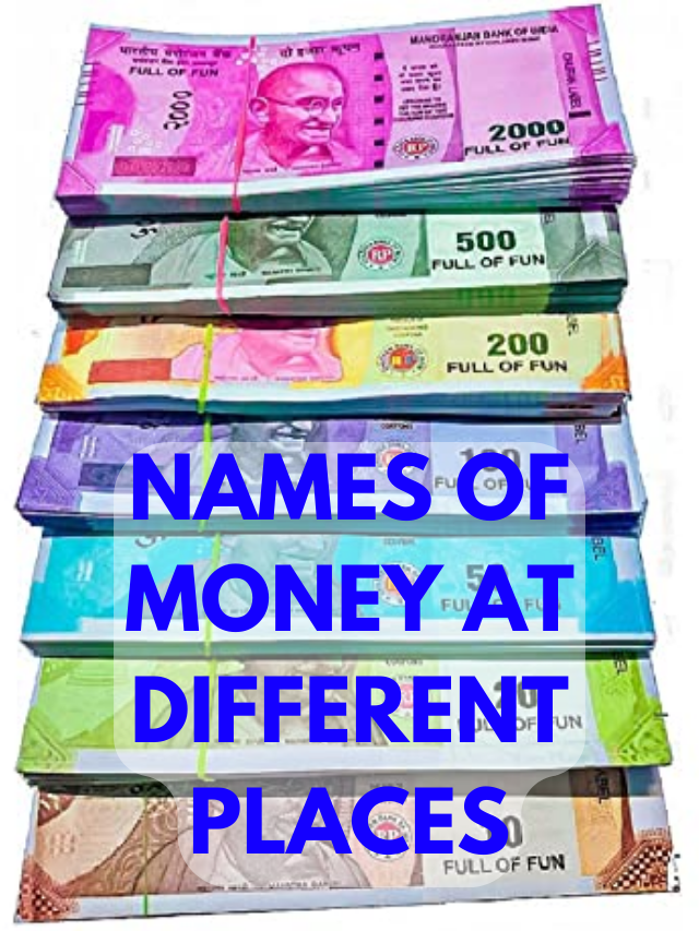 Money has different Names – English Concepts