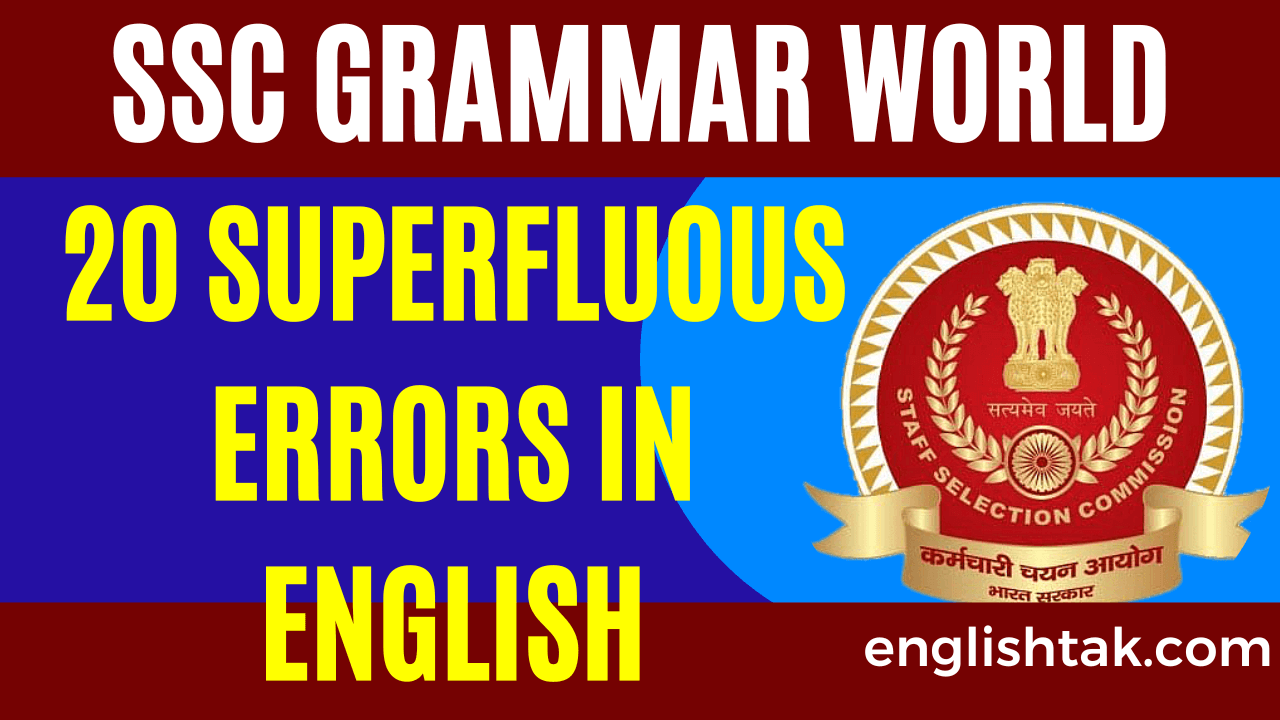 20 Superfluous Errors in English