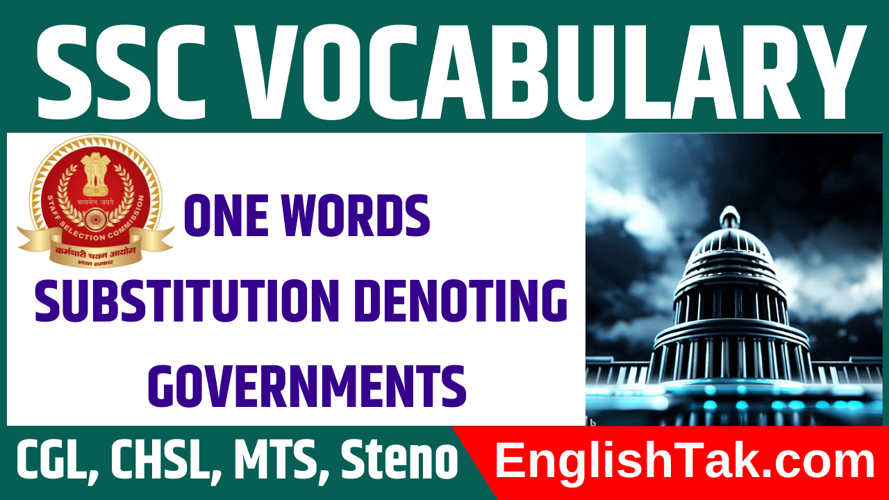One Words Substitution Denoting Governments
