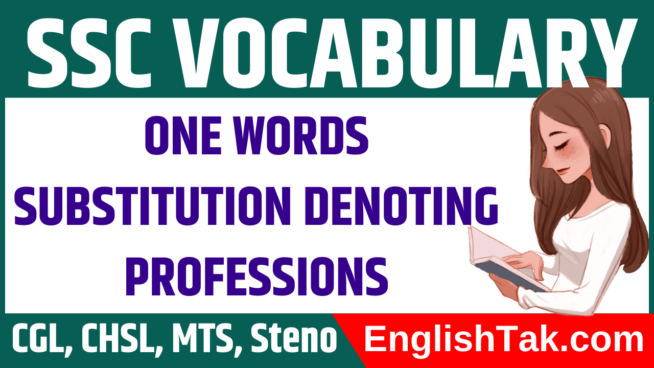 One Words Substitution Denoting Professions