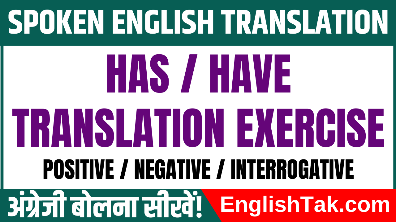 Has Have Translation Exercise