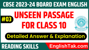 Unseen Passage for Class 10