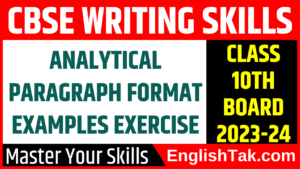 Analytical Paragraph Format Examples Exercise – EnglishTak.com