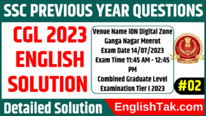 SSC CGL 2023 English Solution - Set-2