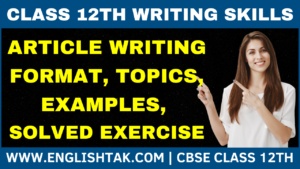 Article Writing Class 12