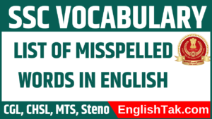 List of Misspelt Words in English