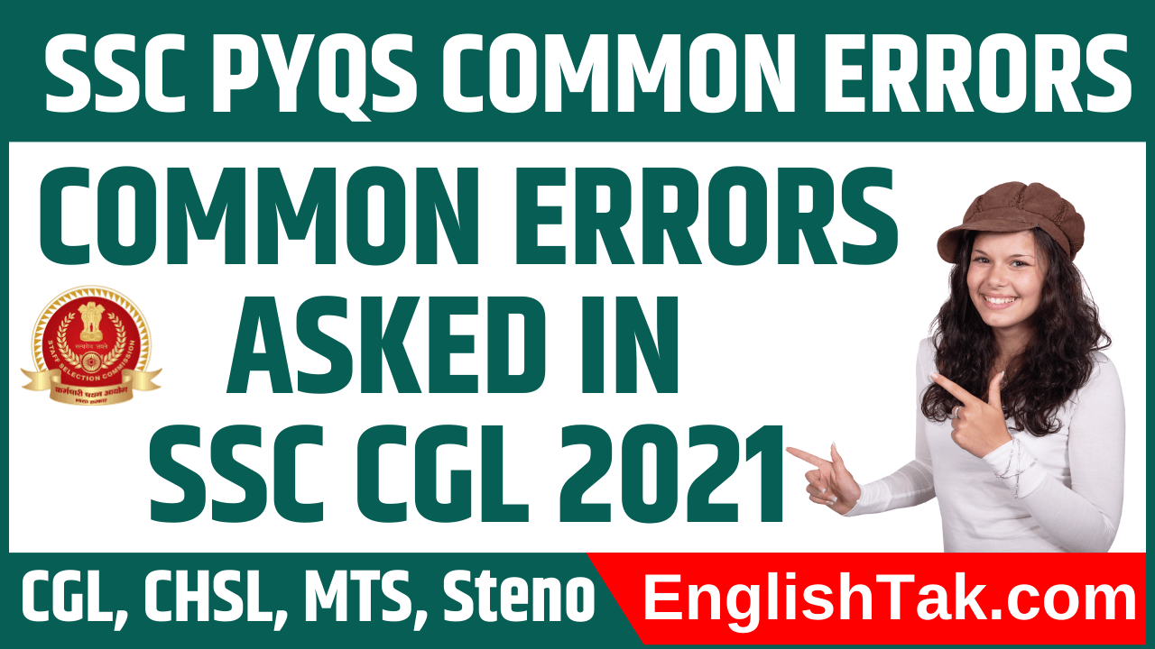 Common Errors Asked in SSC CGL 2021