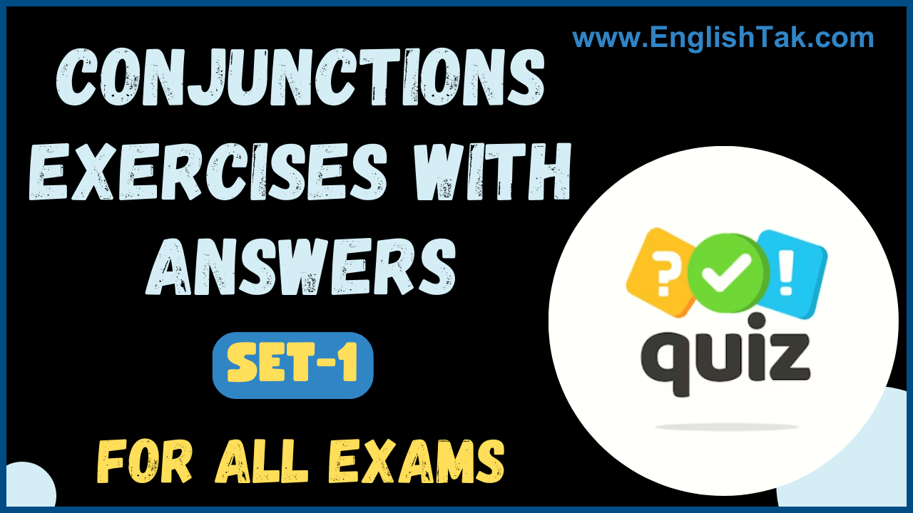 Conjunctions Exercises with Answers Set-1