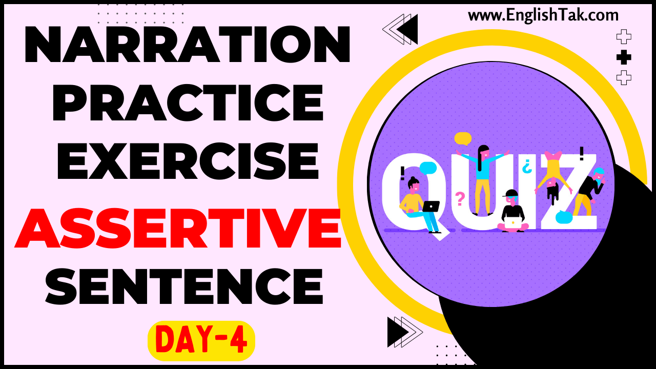 Direct Indirect Speech Exercises Day-4 - EnglishTak.com