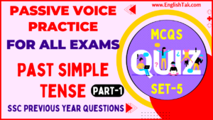 Past Indefinite Tense Passive Voice Set-1 - EnglishTak.com