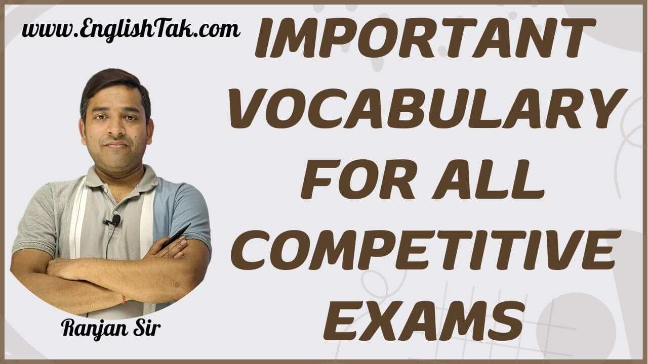 Important vocabulary for all SSC Exams