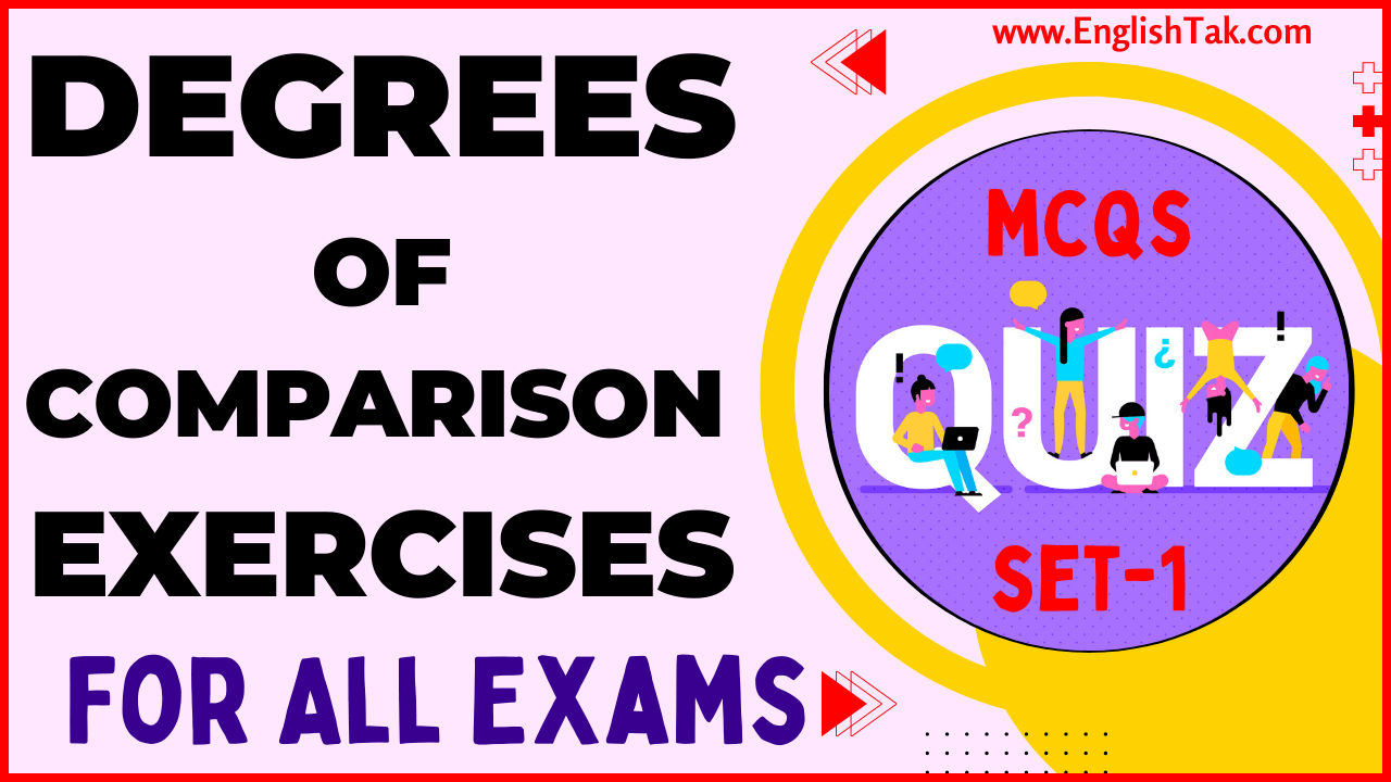 Degrees of Comparison Exercises - Set-1
