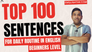 100 Daily Routine Sentences in English with Hindi For Beginners