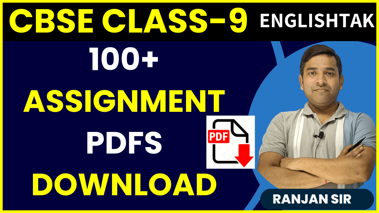 CBSE Class 9 Assignment Pdf Download - English Grammar & Spoken English ...