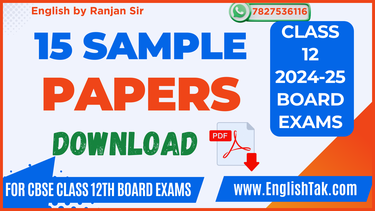 CBSE English Sample Papers Pdf for Class 12 (2024-25)