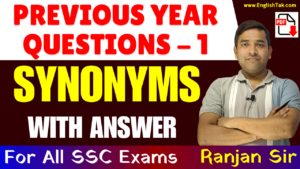 SSC Previous Year Synonyms with Answer