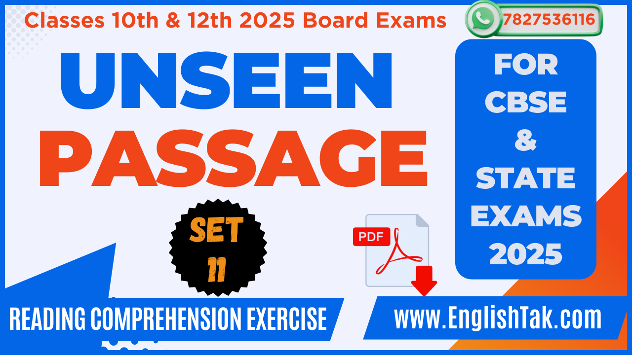 Important Unseen Passage For CBSE Board 2025